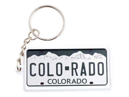 Colorado License Plate Aluminum Ultra-Slim Rectangular Souvenir Keychain 2.5" X 1.25"x 0.06"