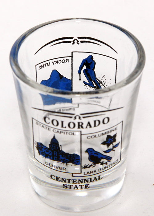 Colorado State Scenery Blue New Shot Glass