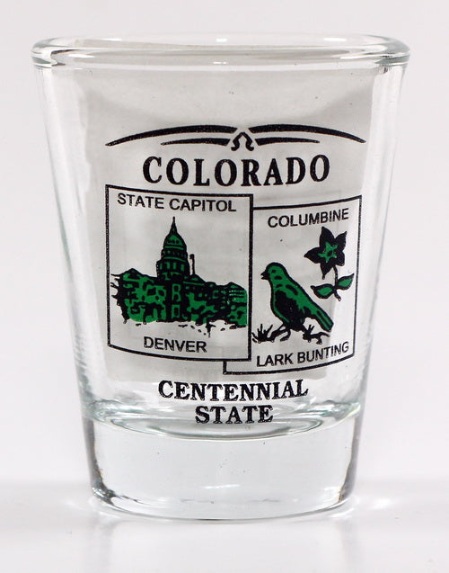 Colorado State Scenery Green New Shot Glass