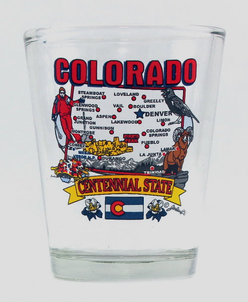 Colorado United States USA Souvenir Boxed Shot Glass Set (Set of 6)