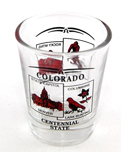 Colorado State Scenery Red New Shot Glass