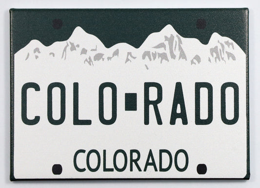 Colorado License Plate Fridge Collector's Souvenir Magnet 2.5" X 3.5"