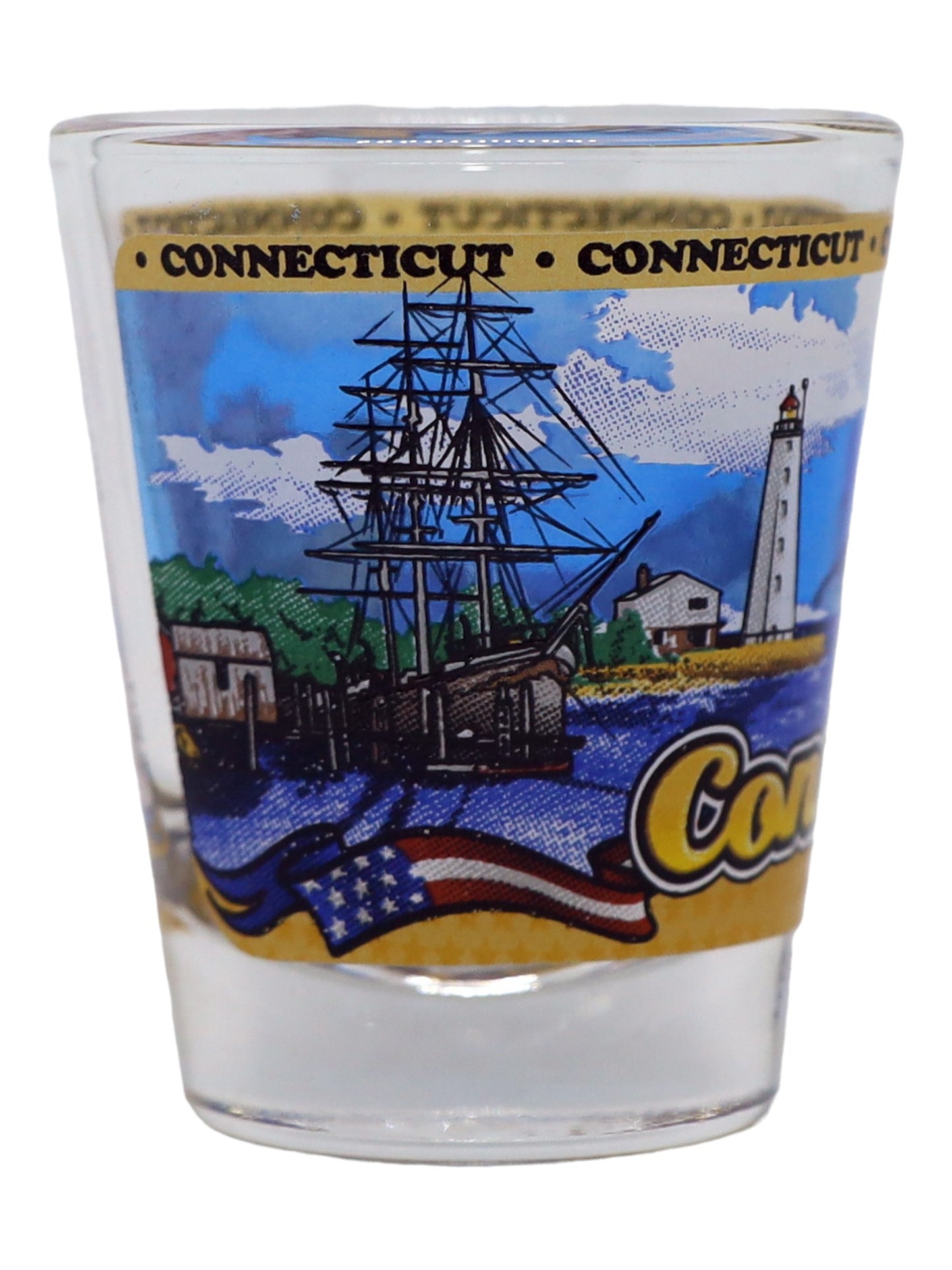 Connecticut State Wraparound Shot Glass