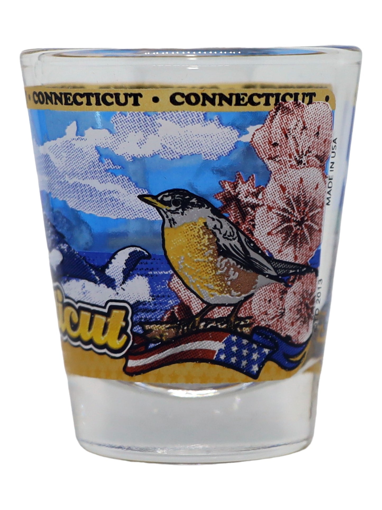 Connecticut State Wraparound Shot Glass