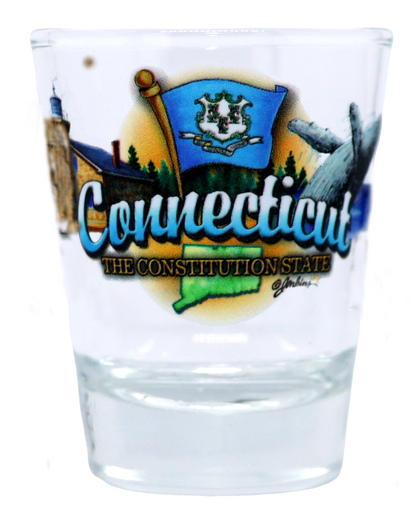 Connecticut United States USA Souvenir Boxed Shot Glass Set (Set of 6)