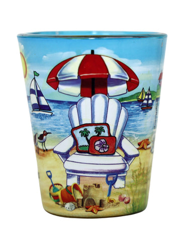 West Palm Beach Florida Beach Chair In and Out Shot Glass