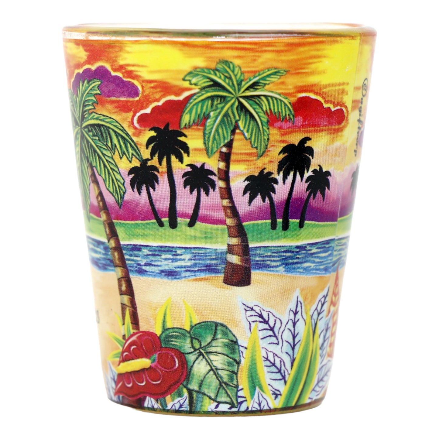 Cabo San Lucas Mexico Yellow Palms In-and-Out Shot Glass