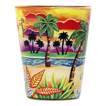 Cabo San Lucas Mexico Yellow Palms In-and-Out Shot Glass
