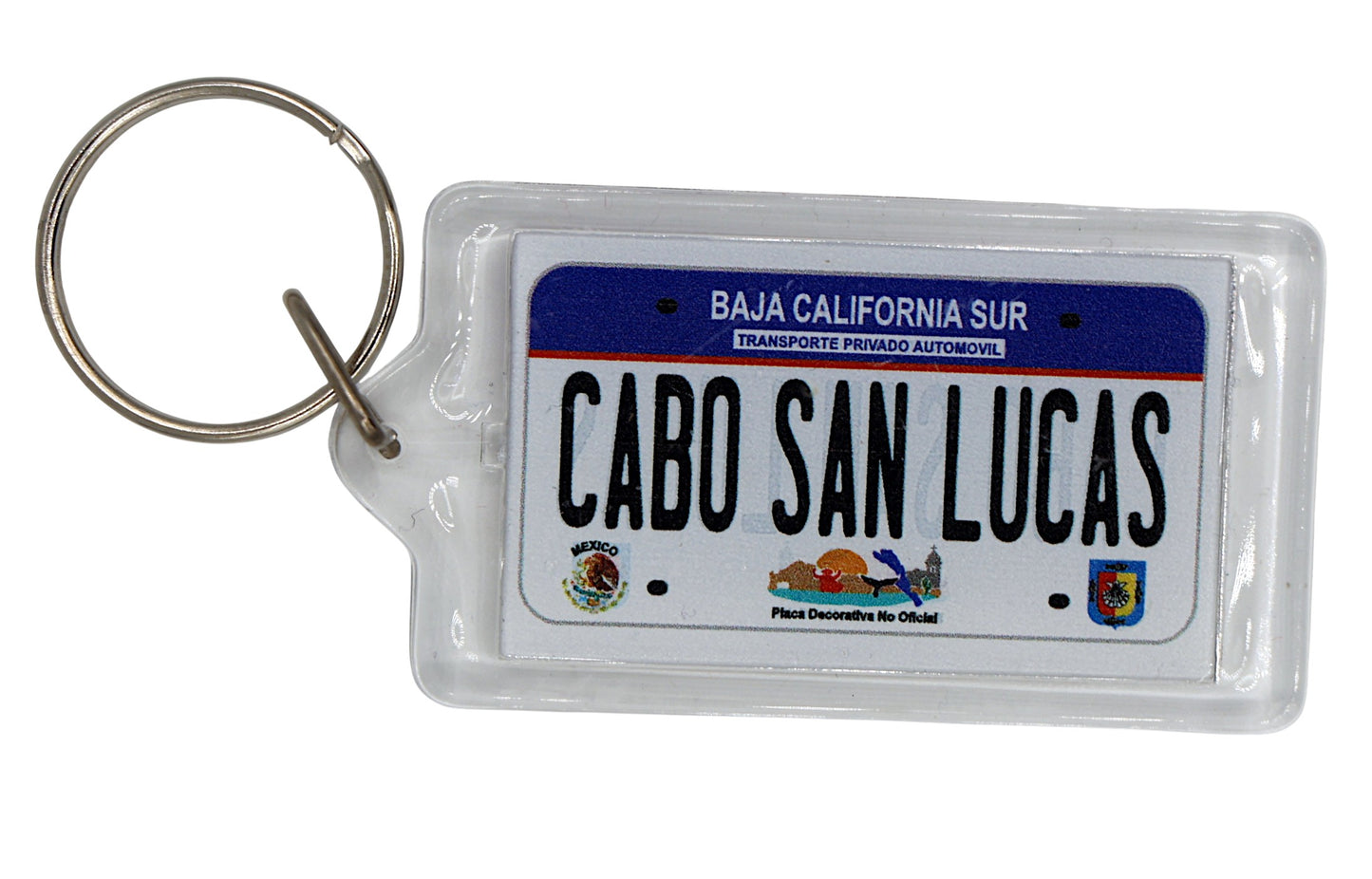 Cabo San Lucas Mexico License Plate Acrylic Rectangular Souvenir Keychain 2.5" X 1.5"