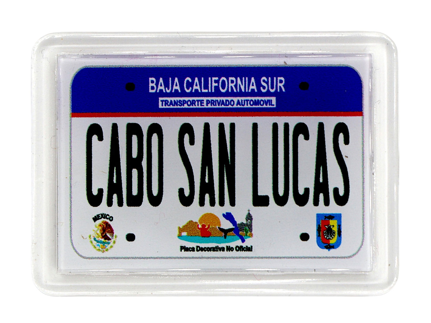 Cabo San Lucas Mexico License Plate Acrylic Small Fridge Collector's Souvenir Magnet 2.35" X 1.75"