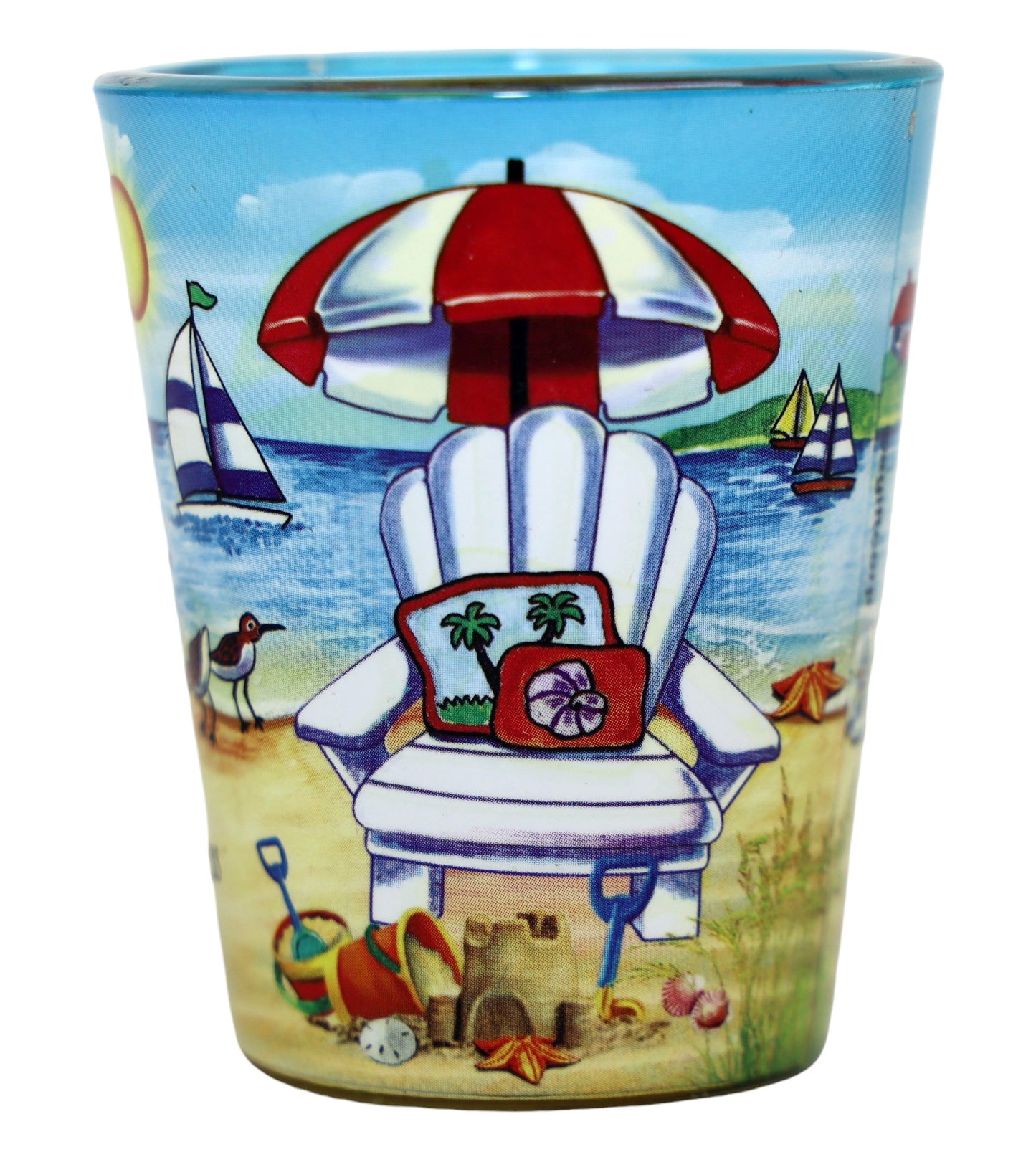 Daytona Beach Florida Beach Chair In and Out Shot Glass