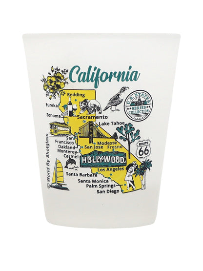California United States USA Souvenir Boxed Shot Glass Set (Set of 6)