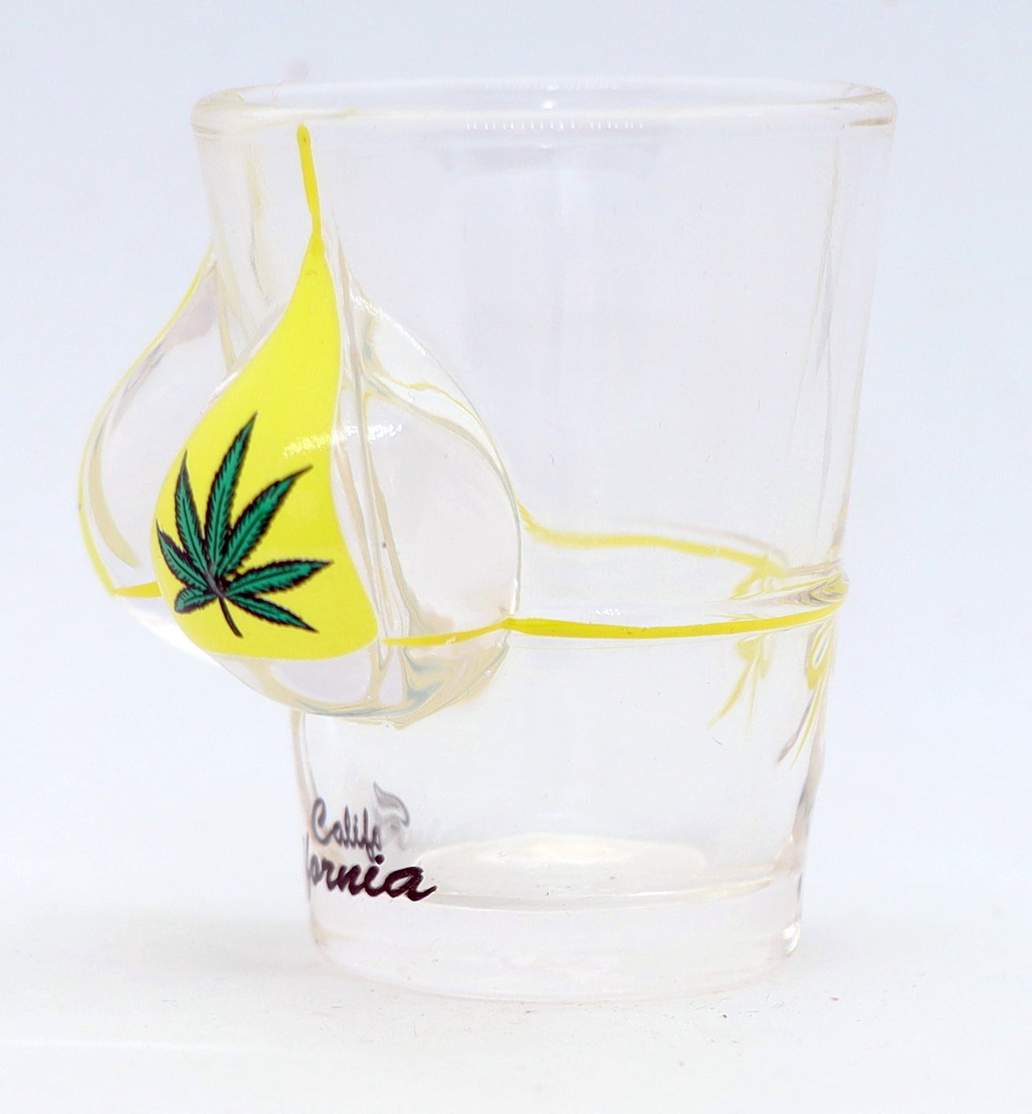 California Pot Leaf Bikini Bust 3D Shot Glass