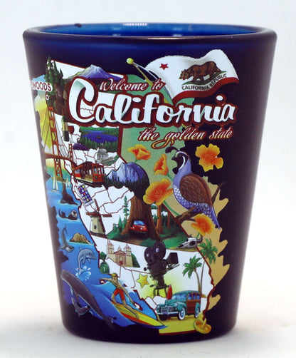 California Redwoods State Map Drive Thru Shot Glass