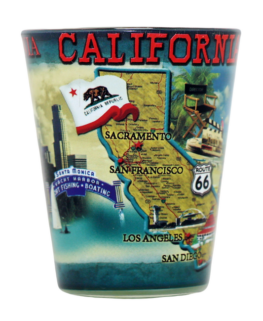 California State Collage Shot Glass