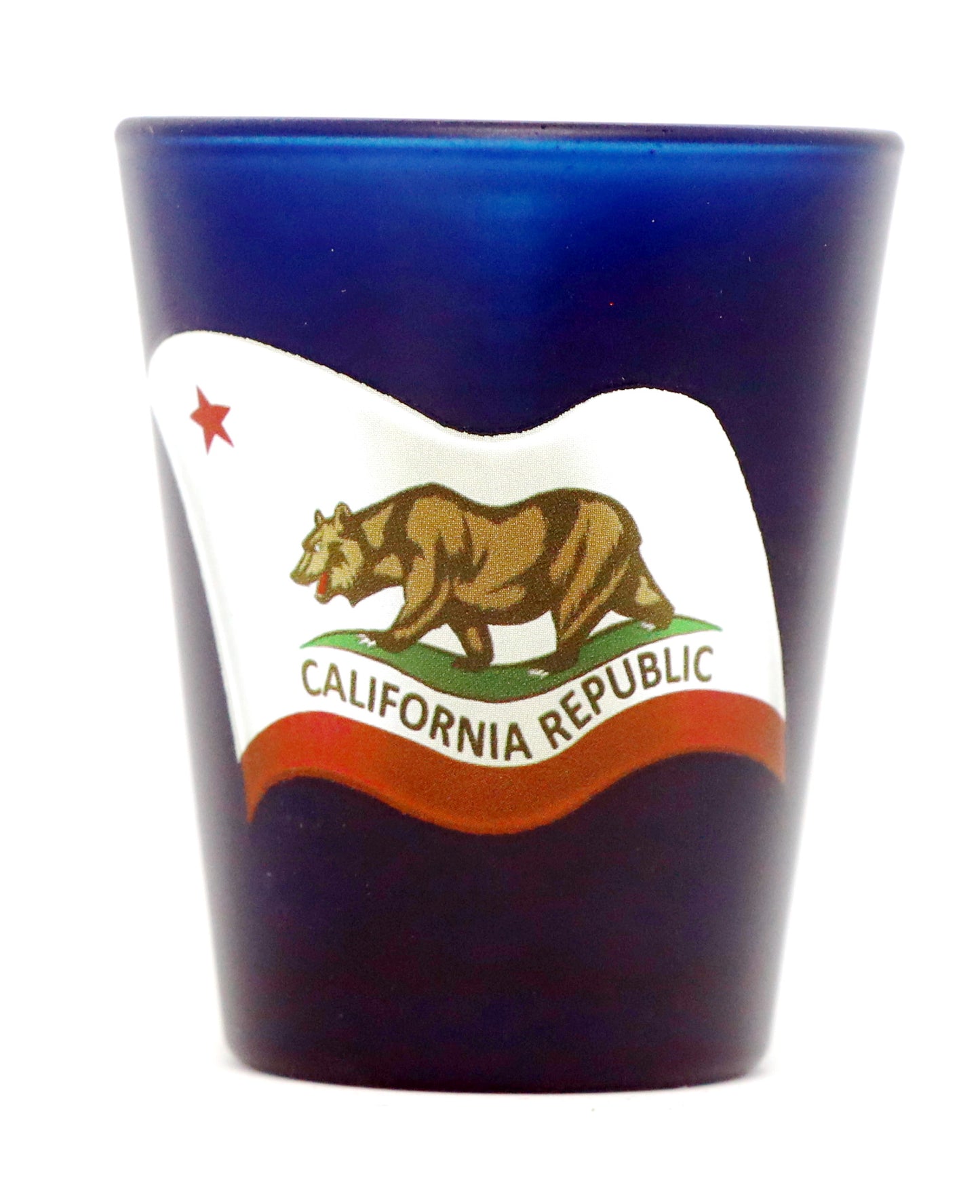 California State Map Blue Shot Glass