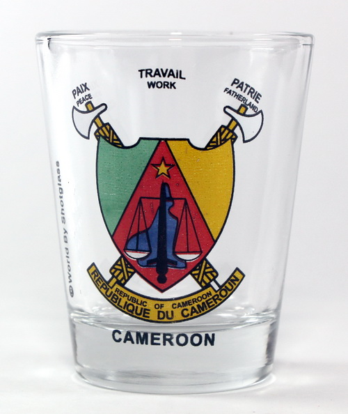 Cameroon Coat Of Arms Shot Glass