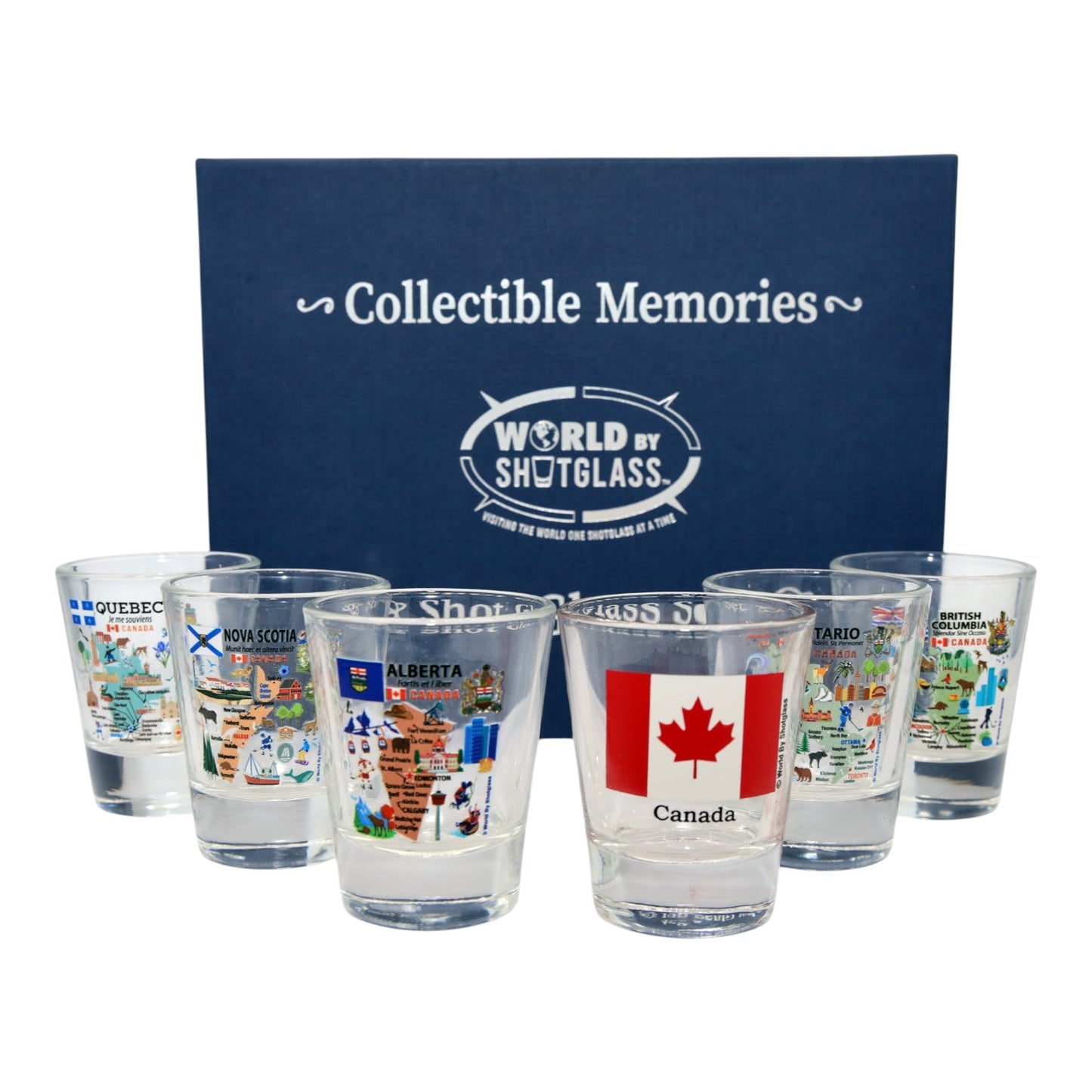 Canada Provinces Souvenir Boxed Shot Glass Set (Set of 6)