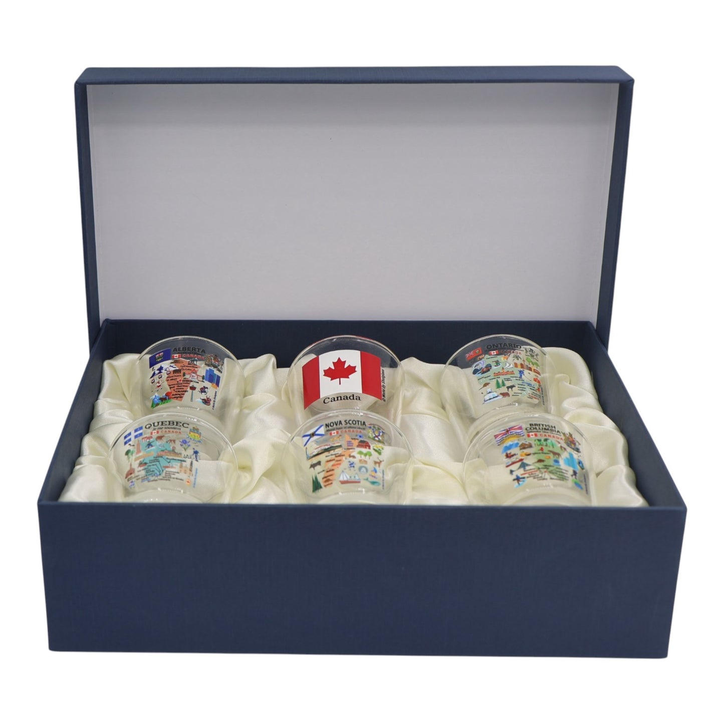 Canada Provinces Souvenir Boxed Shot Glass Set (Set of 6)