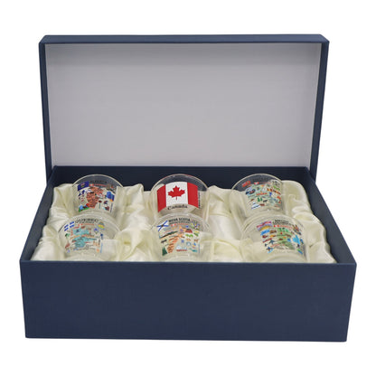 Canada Provinces Souvenir Boxed Shot Glass Set (Set of 6)