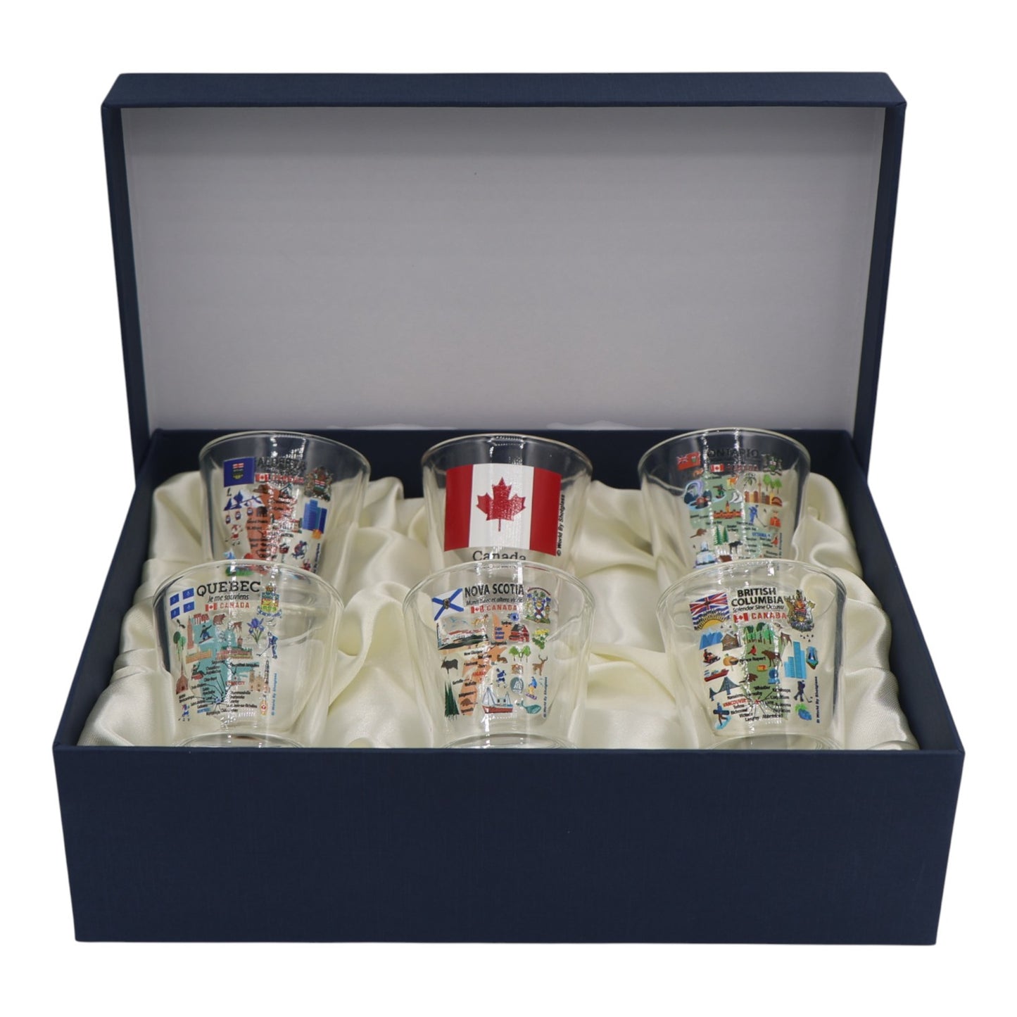 Canada Provinces Souvenir Boxed Shot Glass Set (Set of 6)