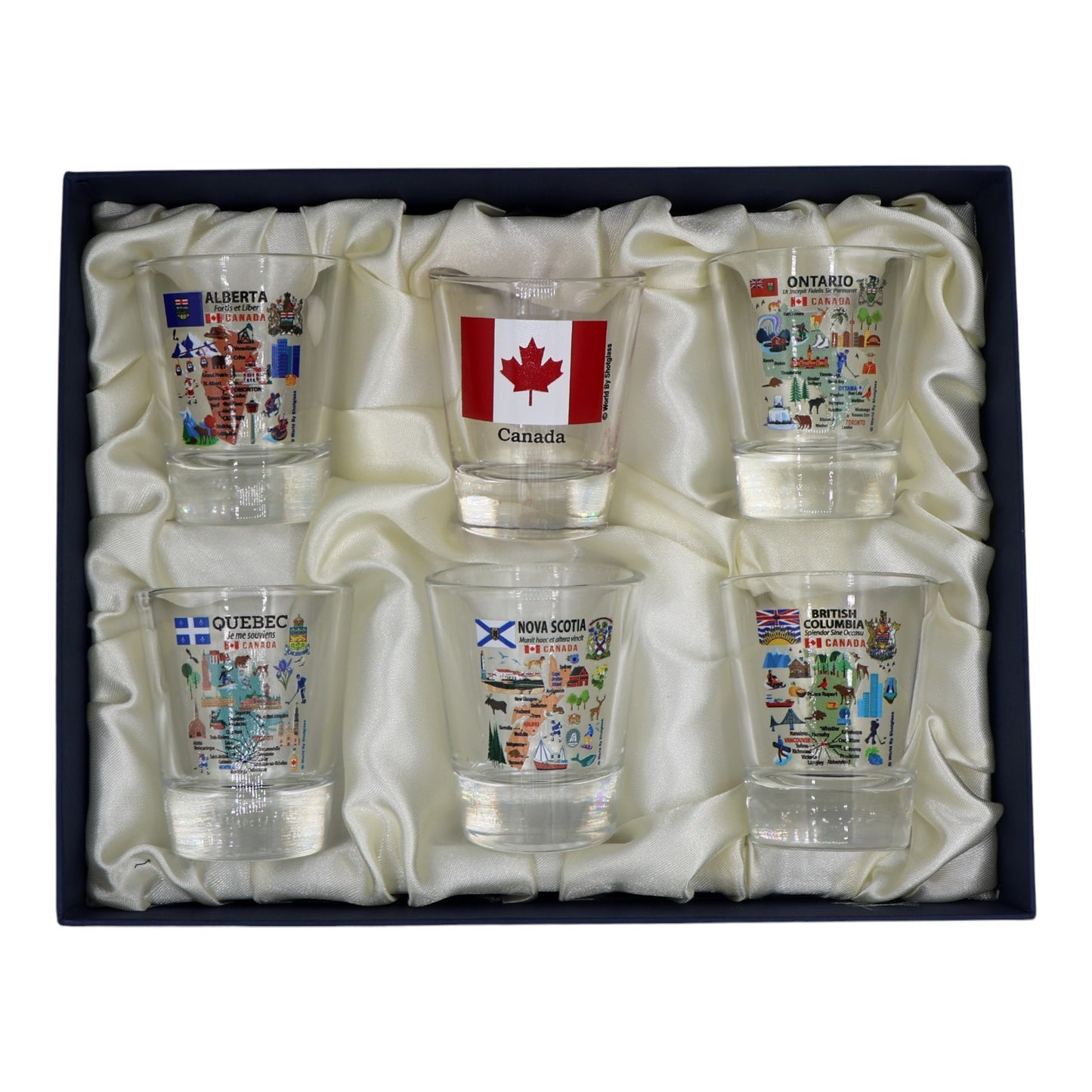 Canada Provinces Souvenir Boxed Shot Glass Set (Set of 6)