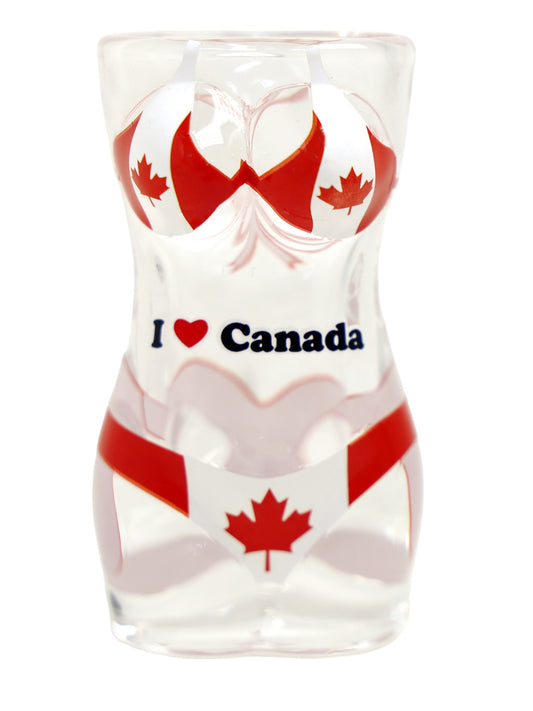 Canada Flag Full Body Bikini 3D Shot Glass