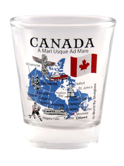 Canada Souvenir Boxed Shot Glass Set (Set of 2)