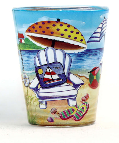 Cancun Mexico Beach Chair In-And-Out Shot Glass