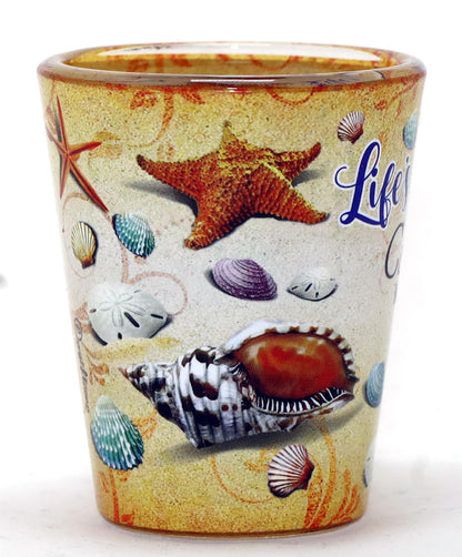 Cancun Mexico Life's Beach Shells In and Out Shot Glass