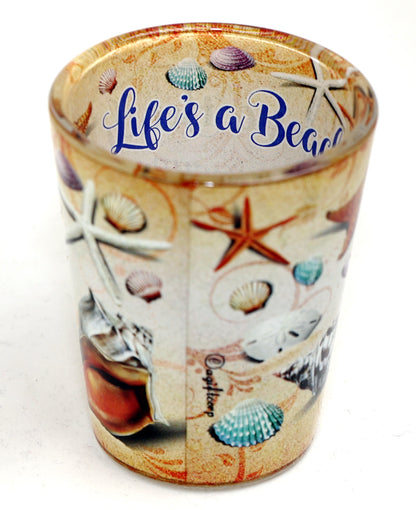 Cancun Mexico Life's Beach Shells In and Out Shot Glass