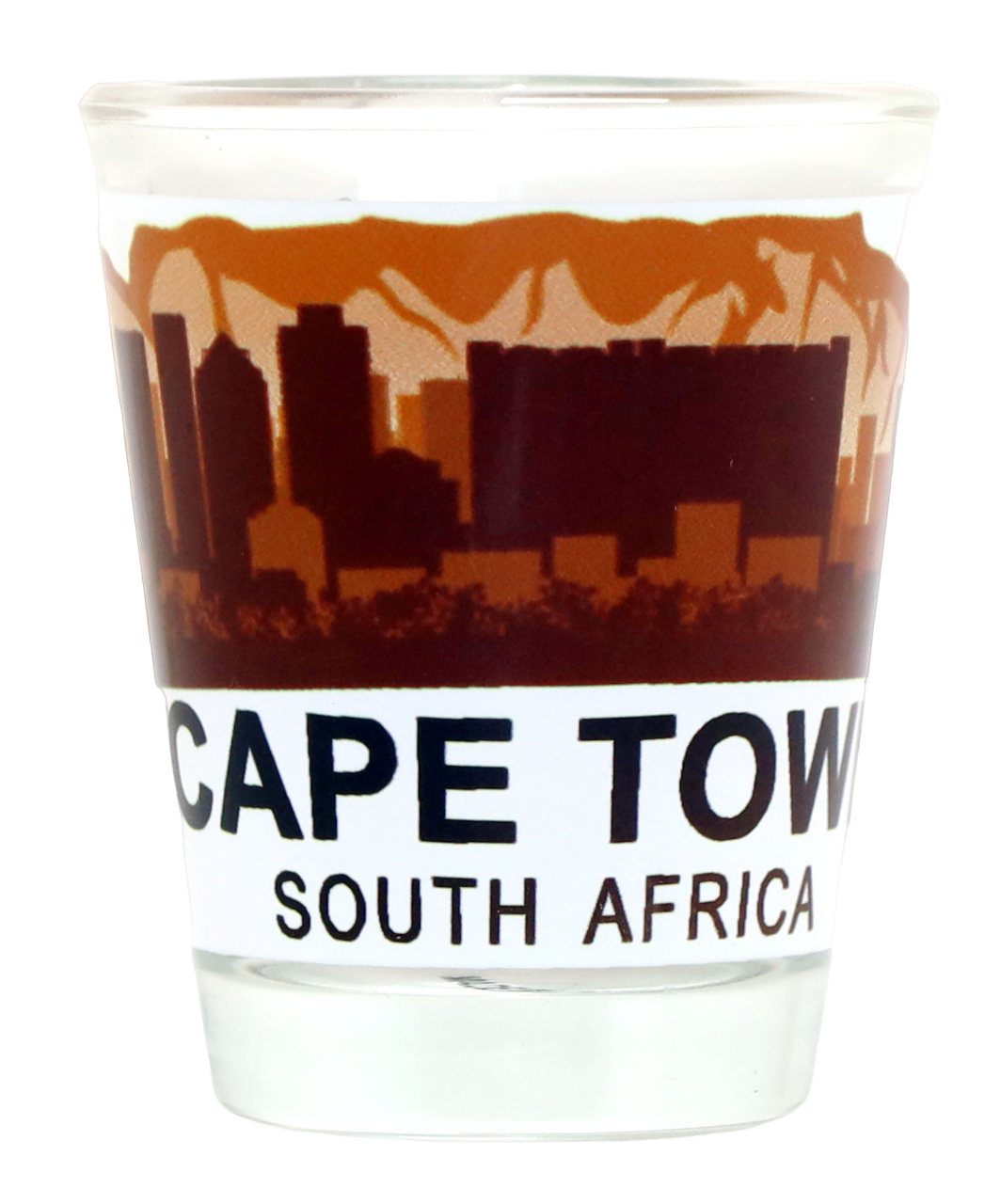 Cape Town South Africa Sunset Skyline Shot Glass