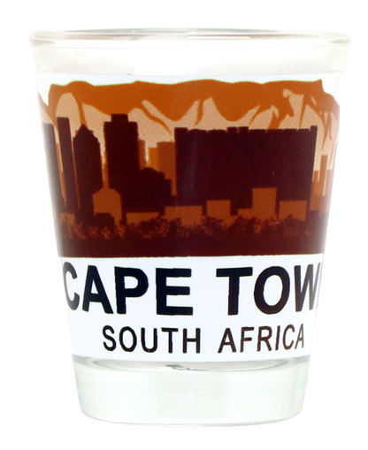Cape Town South Africa Sunset Skyline Shot Glass
