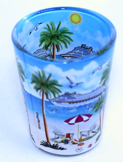 Cape Canaveral Florida Cruise Ship In and Out Shot Glass