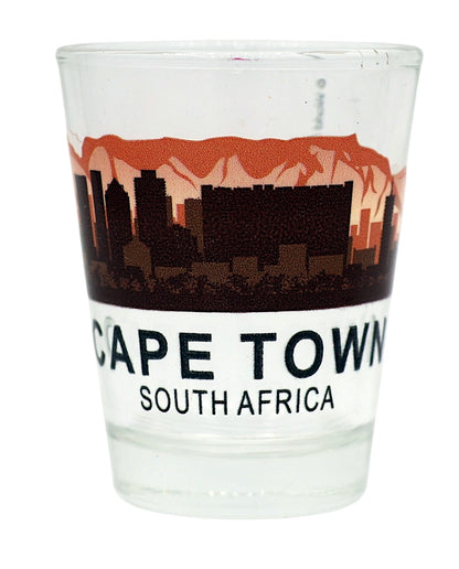 Cape Town South Africa Sunset Skyline Shot Glass