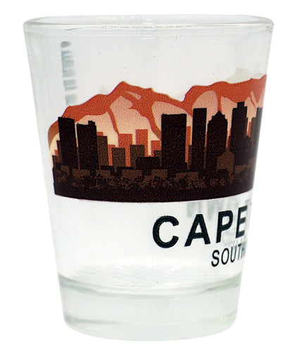 Cape Town South Africa Sunset Skyline Shot Glass