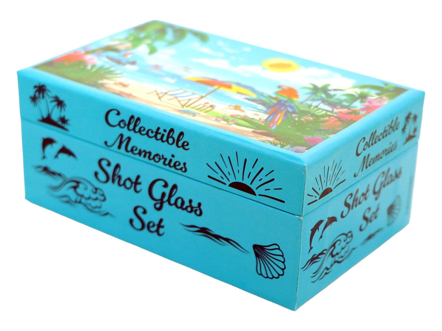 Barbados Caribbean Shot Glass Boxed Set (Set of 2)