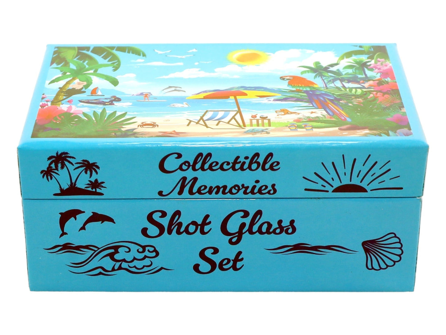 Antigua & Barbuda Caribbean Shot Glass Boxed Set (Set of 2)