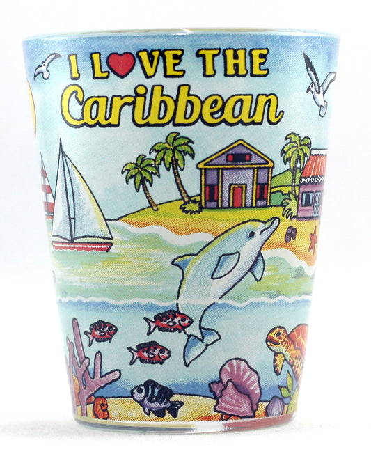 Caribbean I Love The Caribbean All-Around Shot Glass