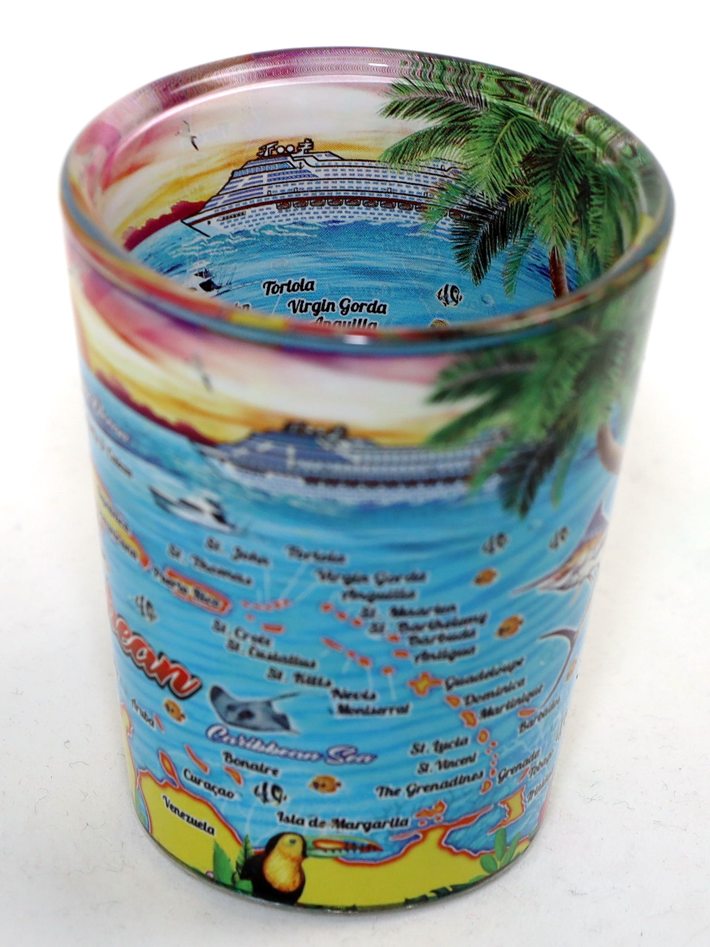 Caribbean Map In-and-Out Shot Glass