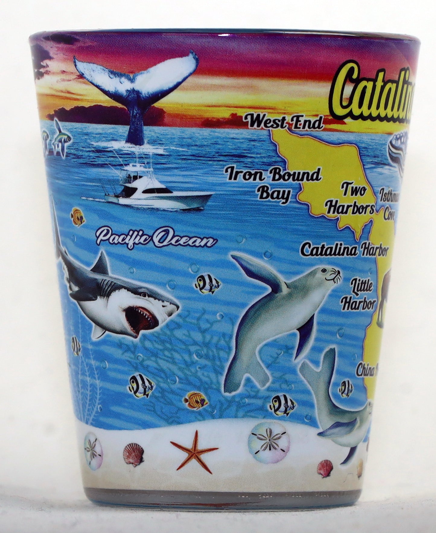 Catalina Island California Map In-and-Out Shot Glass