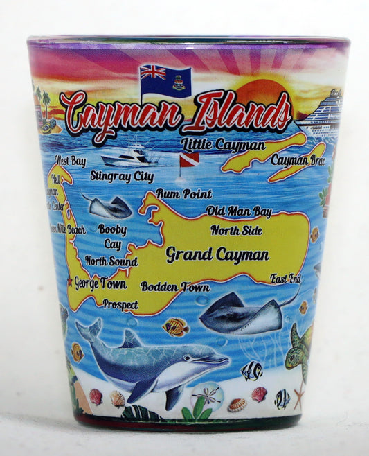 Cayman Islands Attractions In-and-Out Shot Glass