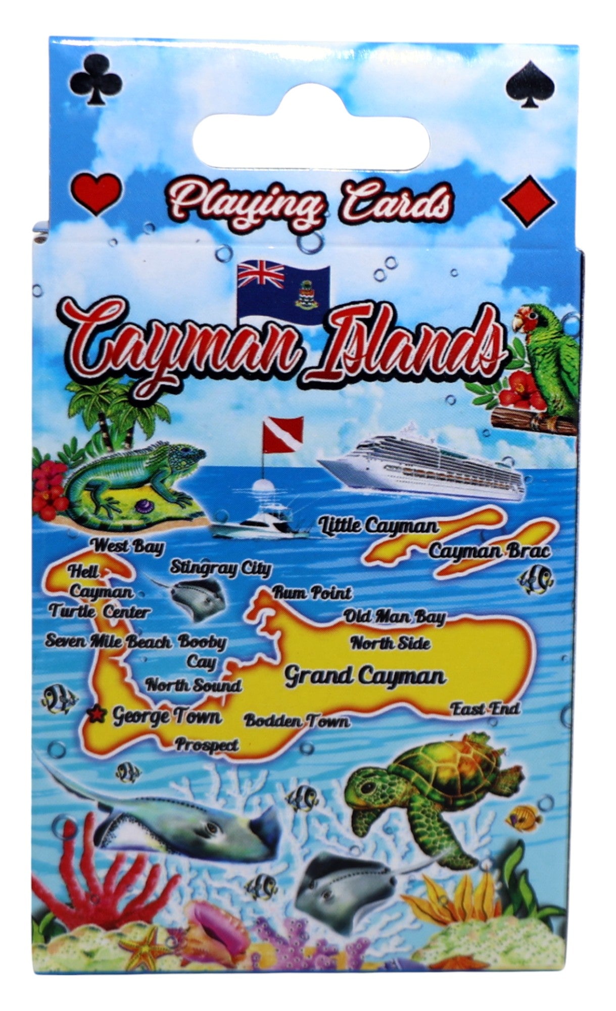 Cayman Islands Map Collectible Souvenir Playing Cards with Header