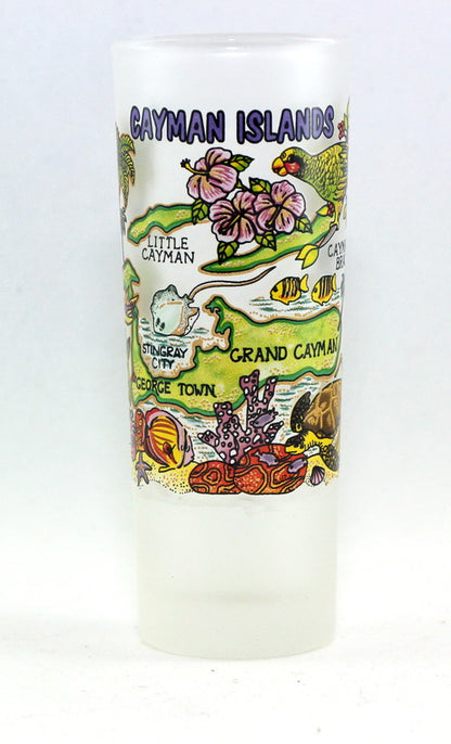Cayman Islands Map Shooter Shot Glass