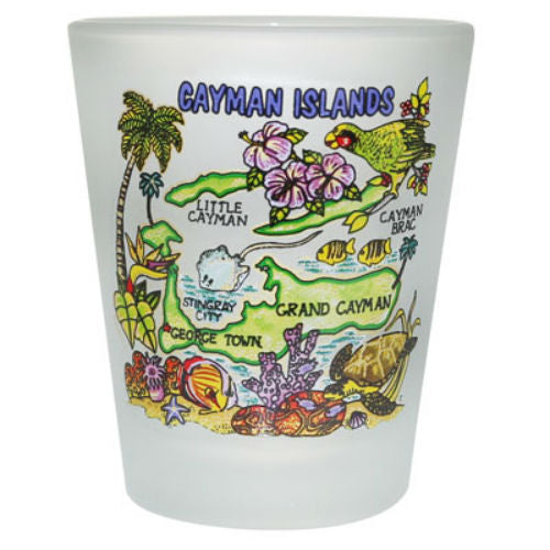 Cayman Islands Map Shot Glass