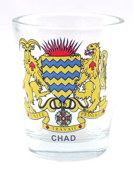 Chad Coat Of Arms Shot Glass
