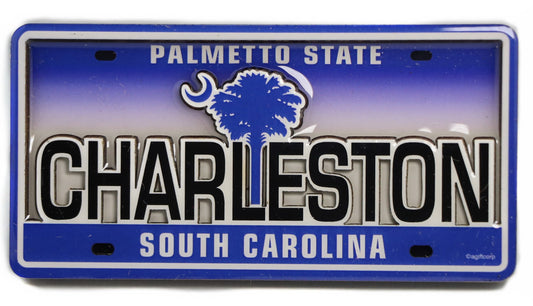 Charleston South Carolina License Plate Dual Layer MDF Magnet