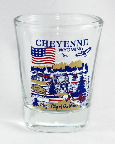 Cheyenne Wyoming Great American Cities Collection Shot Glass