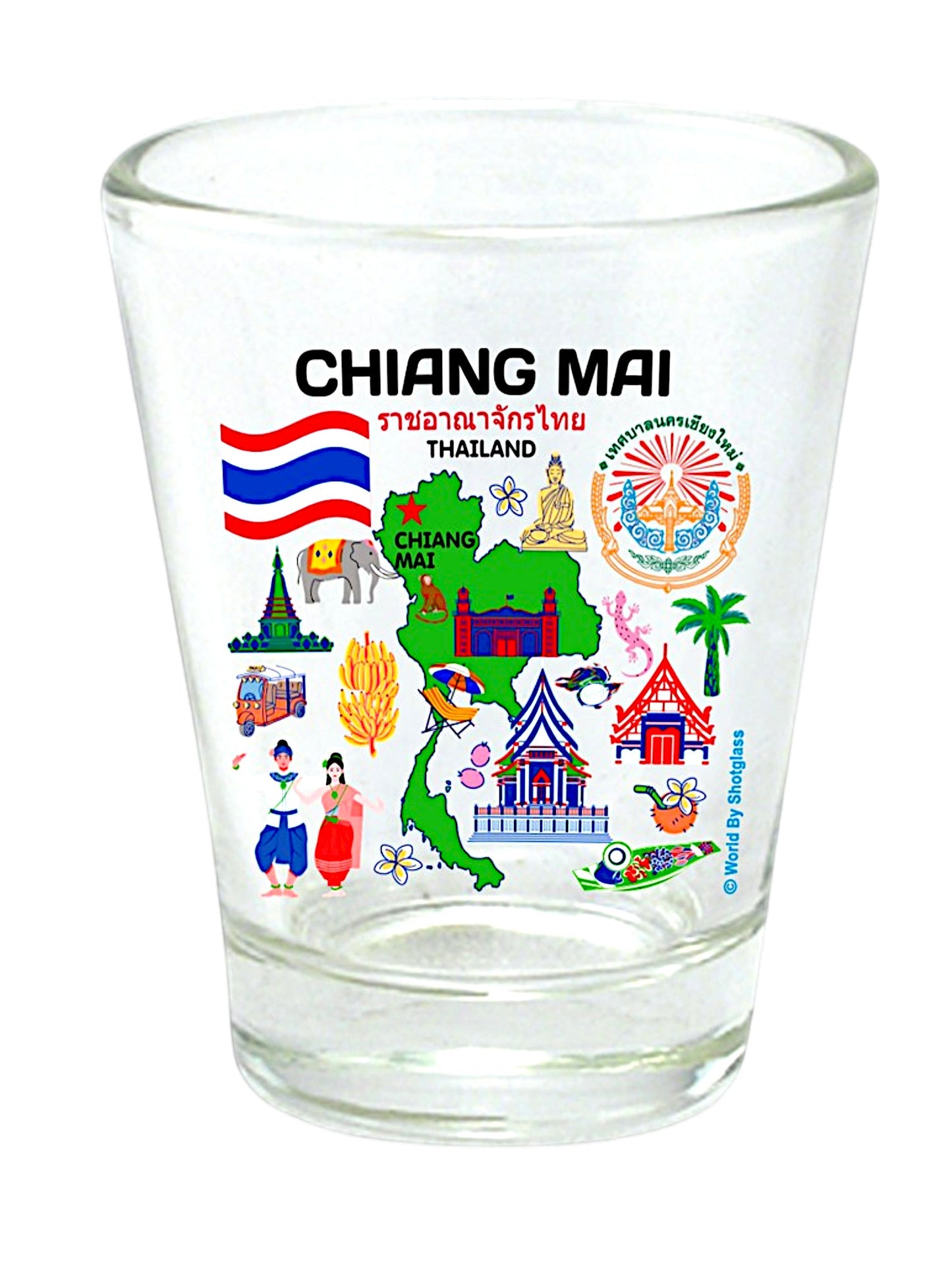 Thailand Souvenir Boxed Shot Glass Set (Set of 6)