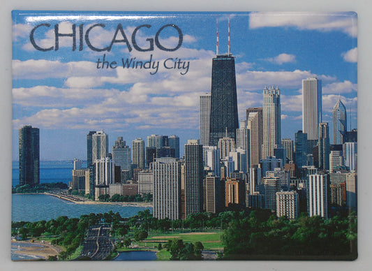 Chicago Illinois Windy City Photo Collage Magnet 2.5" x 3.5"